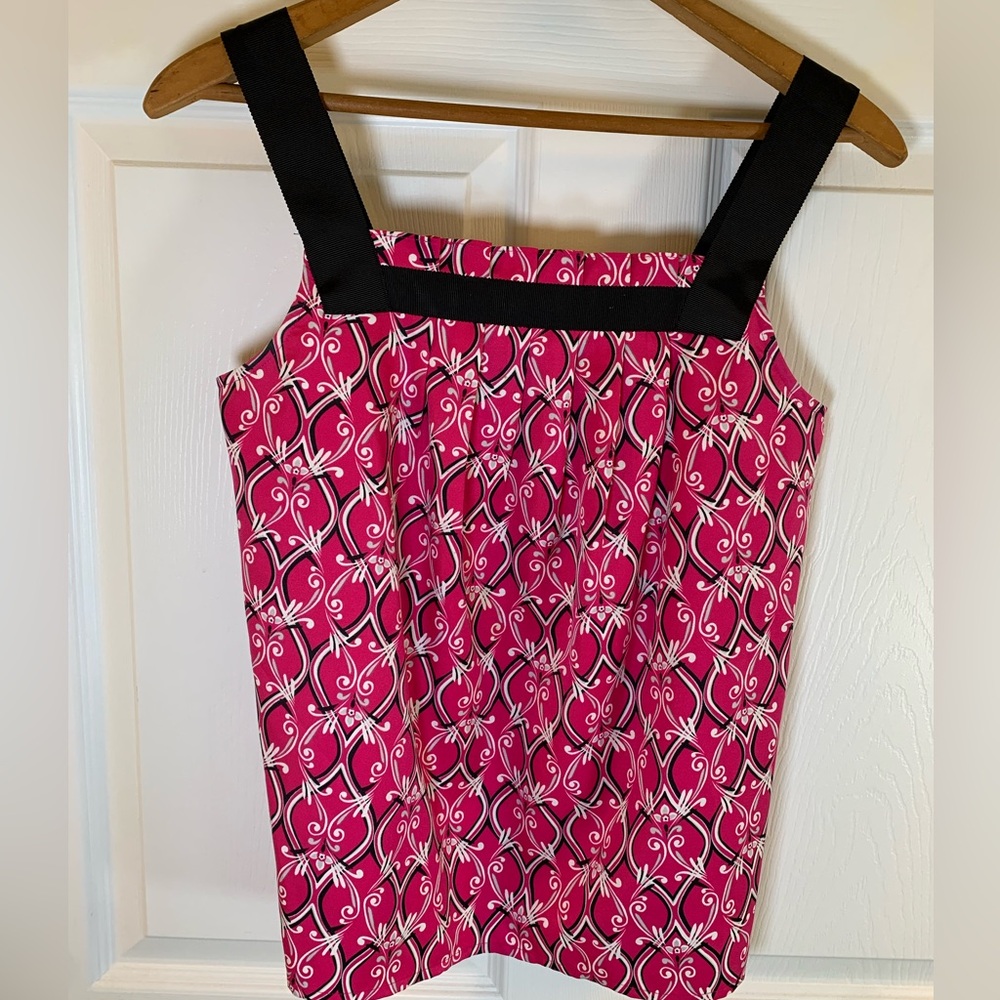Ann Taylor LOFT Pink Navy Tank Petite XS